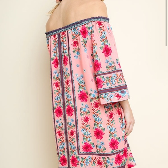 Floral off the shoulder boho dress - Picture 2 of 3